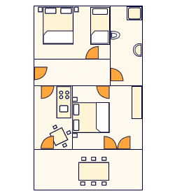 Grundriss der Ferienwohnungen - 1 - A1