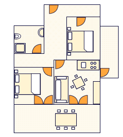 Az apartman alaprajza - 2 - A2