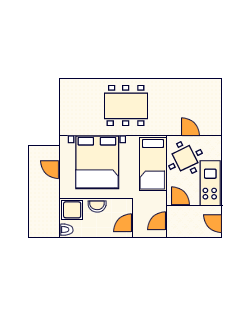 Schema essenziale dell'appartamento - 3 - A3